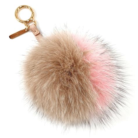 fendi pom pom keychain ebay|Fendi Pom Pom Charm Bag Charm Keychain 7AR259 Grey Fur .